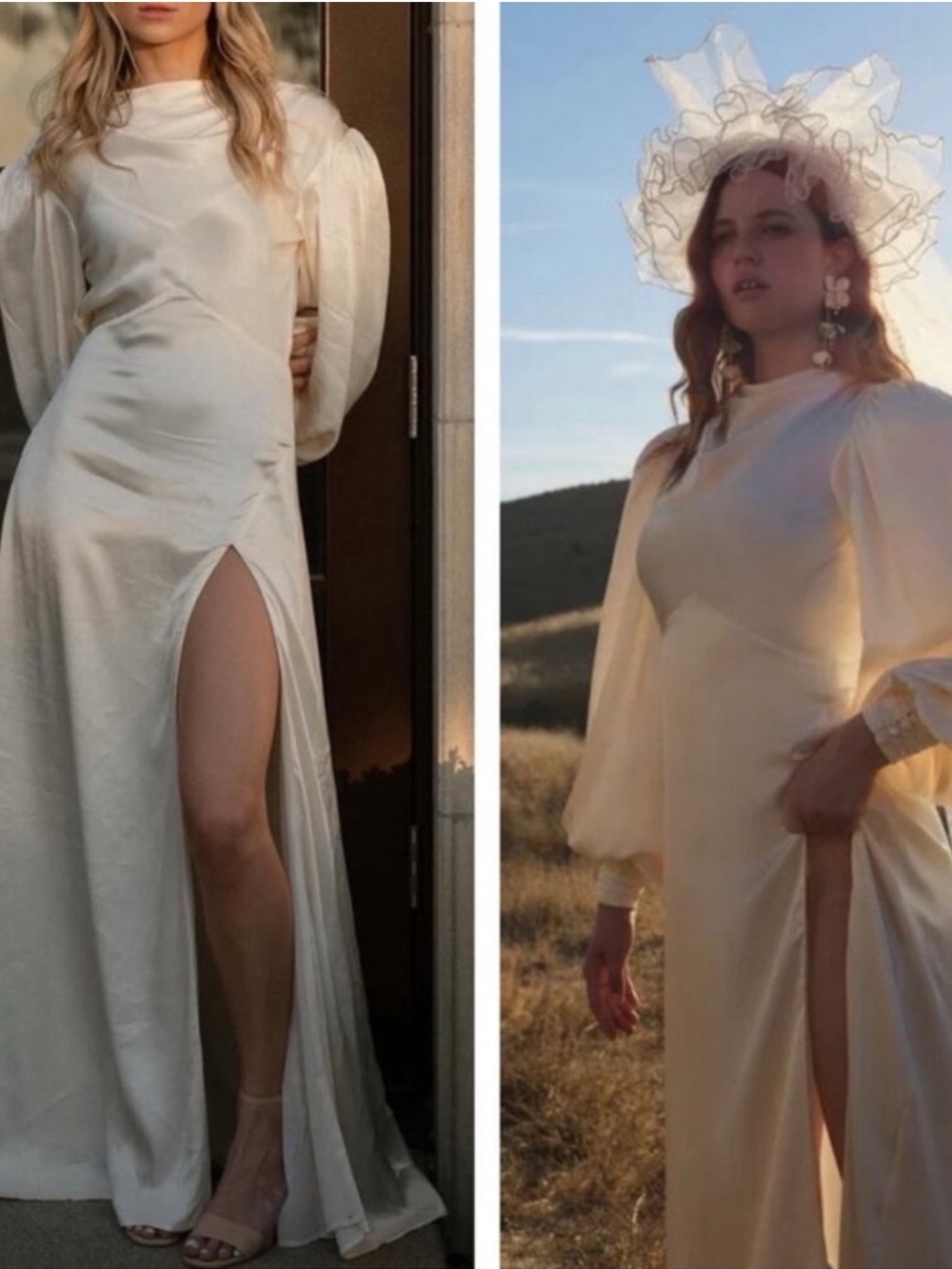 For Love and Lemons Bridal Collection Rosalia Satin Maxi Dress